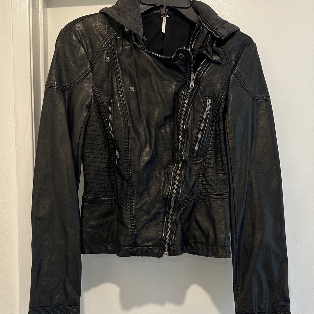FP Movement by Free People Black Leather Jacket